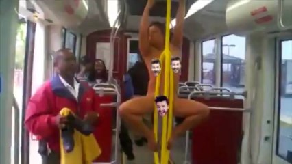 Une femme folle nue dans un bus à San Francisco (censuré)
