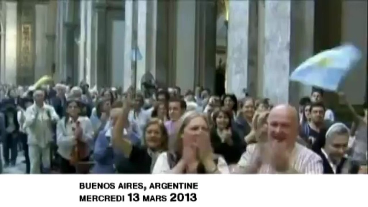 Scènes de liesse en Argentine après l'élection du pape François