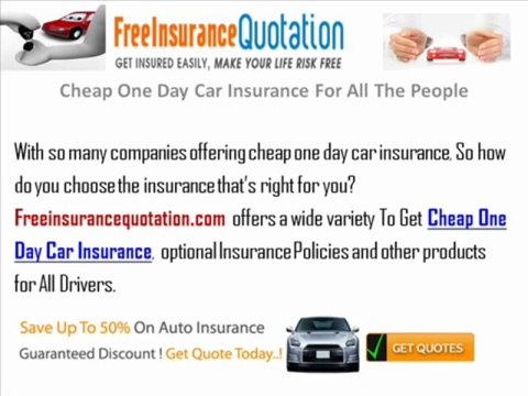 Cheap One Day Car Insurance With No Deposit For All The People