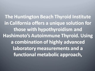 Natural Thyroid Treatment in Orange County, California