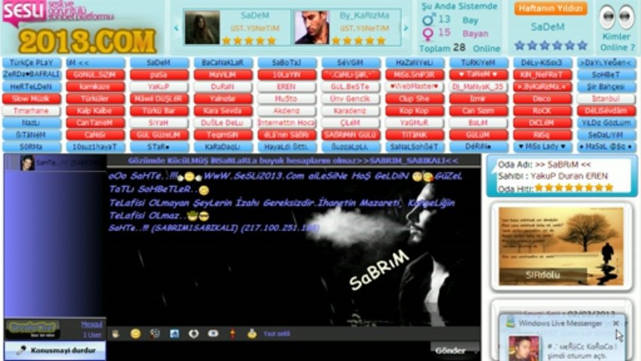 sesli2013.com sesli chat sesli sohbet sesli siteler OLMUYOR BE DAYI