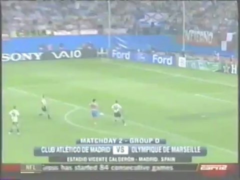 2008 (October 1) Atletico Madrid (Spain) 2-Olympique Marseille (France) 1 (Champions League)