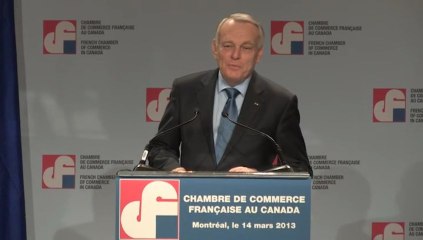Discours à la chambre de commerce franco-canadienne à Montréal