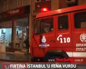 İstanbul'da çatılar uçtu, seferler iptal