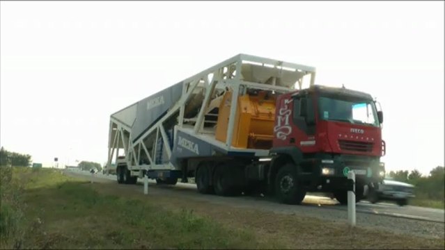 Перевозка негабаритного груза ( мобильный бетонный завод )