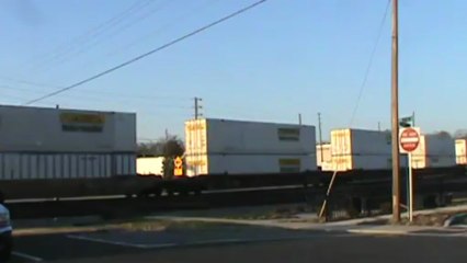 KCS intermodal train east through Austell Ga.