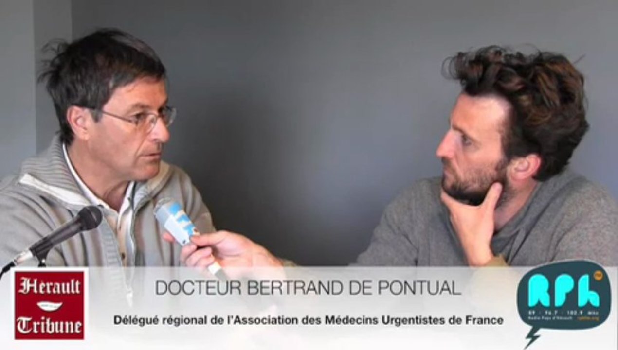 AGDE - 2013 - Interview Bertrand DE PONTUAL pour l' AMUF sur les Urgences d'Agde  - RPH HERAULT TRIBUNE