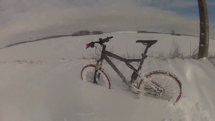 L'hurepoix en VTT sous la neige 13/03/2013