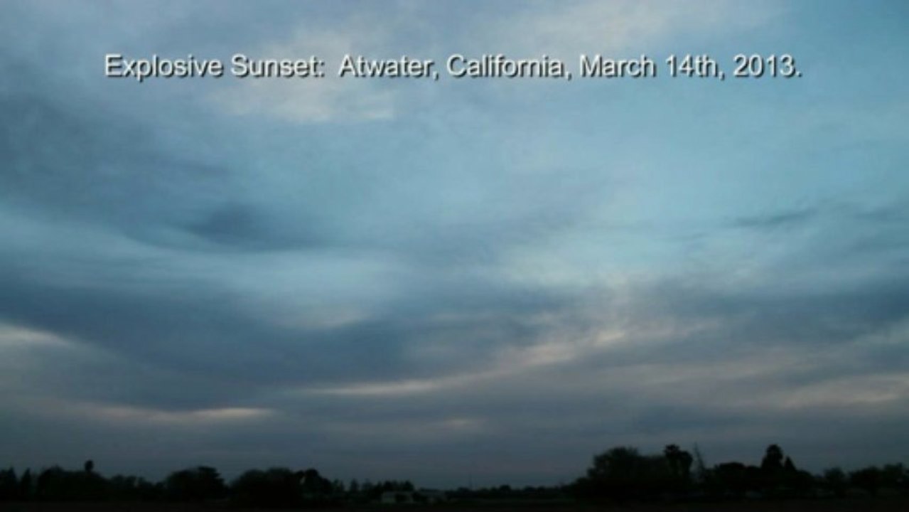Explosive Sunset: March 14th, 2013.
