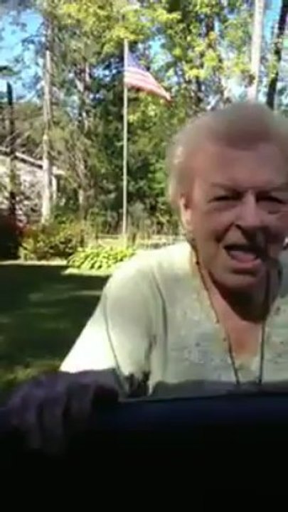 Granny Dancing to Rock Music, Falls Down FAIL !