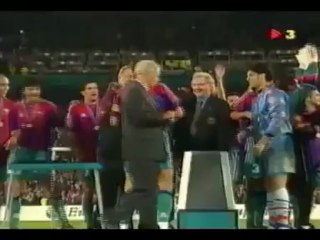 La finale de la Coupe des Coupes entre le PSG et le FC Barcelone en 1997