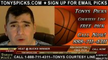 Milwaukee Bucks versus Miami Heat Pick Prediction NBA Pro Basketball Odds Preview 3-15-2013