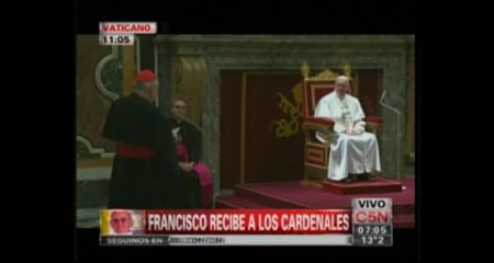 Tropezón del Papa Francisco