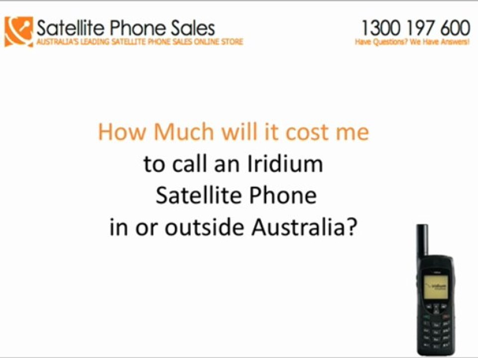 Why Does It Cost So Much To Call An Iridium 9555 Via Telstra
