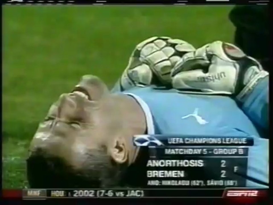 2008 (November 26) Anorthosis Famagusta (Cyprus) 2-Werder Bremen (Germany) 2 (Champions League)