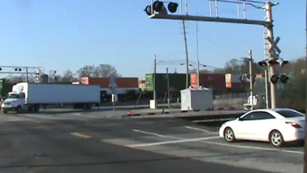 Union Pacific stack train east through Austell Ga.