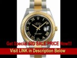 [REVIEW] Rolex Datejust II Black Roman Dial 18k Yellow Gold Fluted Bezel Two Tone Oyster Bracelet Mens Watch 116333BKRO...