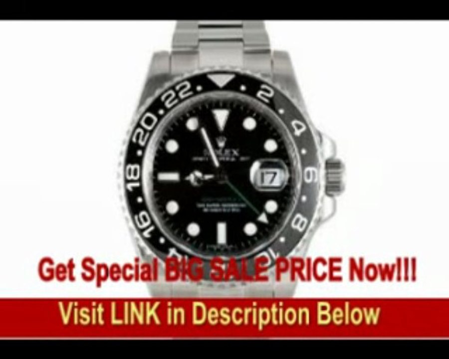 [FOR SALE] Rolex Mens Stainless Steel Gmt II Black Dial