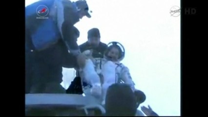 Soyuz astronauts come back to earth