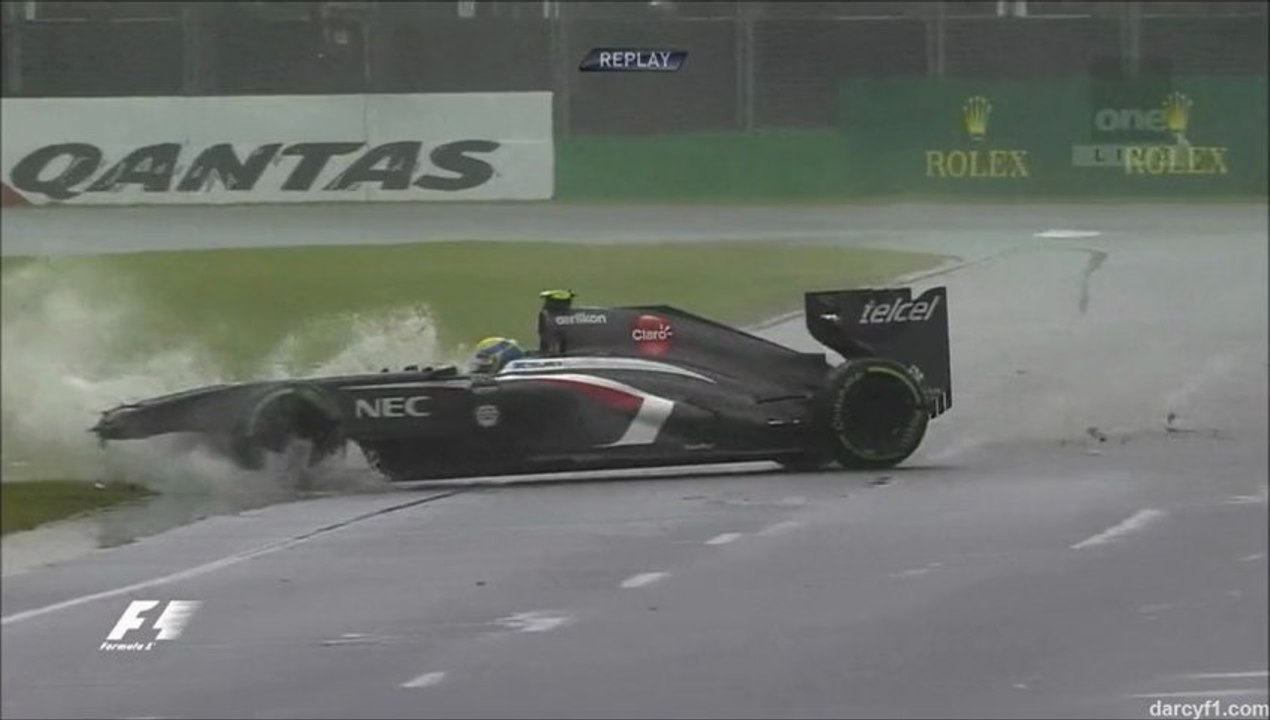 Formula 1 Australia 2013 QLF Big crash Gutierrez