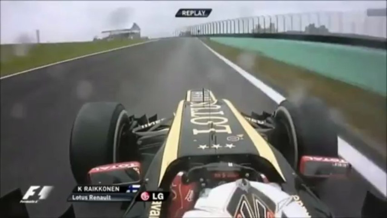 Kimi Räikkönen funny drive São Paulo Brazil 2012