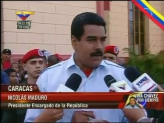 Maduro visitó el "Cuartel de la Montaña" para presenciar el primer "cañonazo" en honor a Chávez