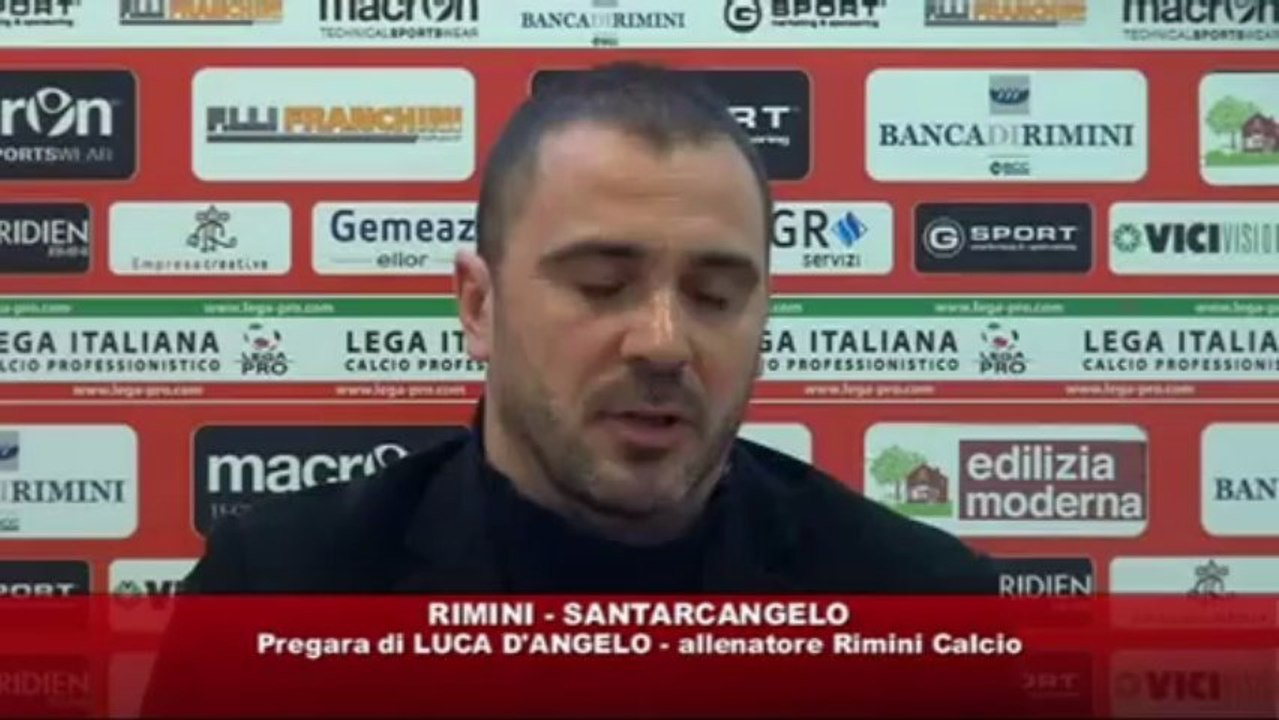 Icaro Sport. Rimini-Santarcangelo, la vigilia del tecnico Luca D'Angelo