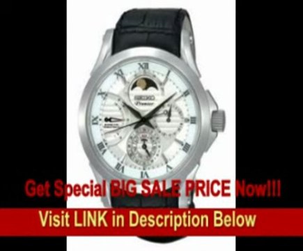 [FOR SALE] Seiko Mens Kinetic Direct Drive Moon Phase - Stainless - White Dial - Leather