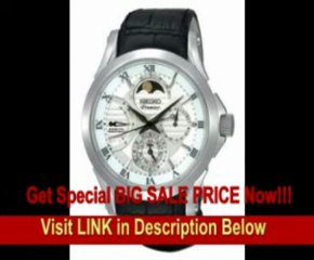 [FOR SALE] Seiko Mens Kinetic Direct Drive Moon Phase - Stainless - White Dial - Leather