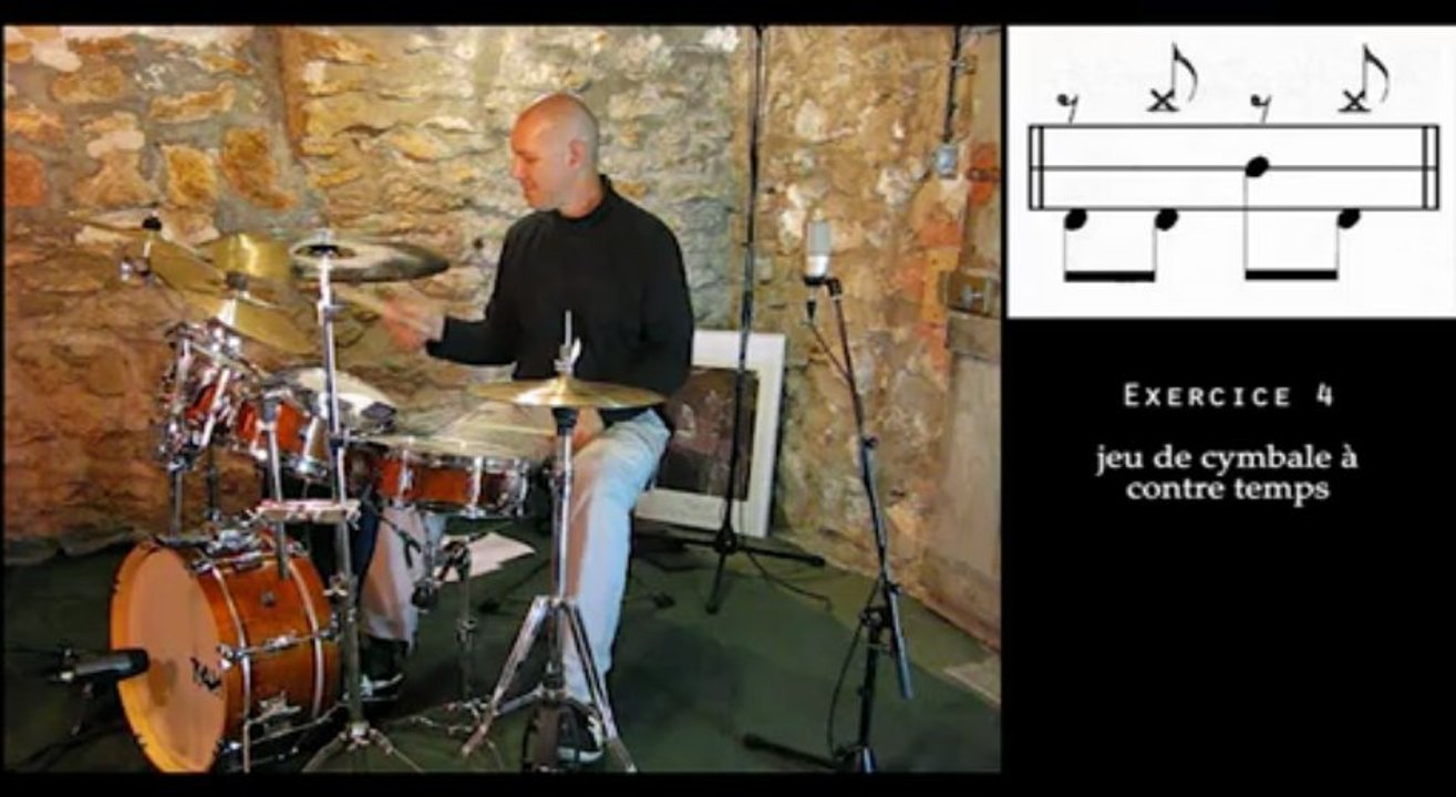 Cours de batterie initiation Independance binaire - épisode 01 Stéphane Geille