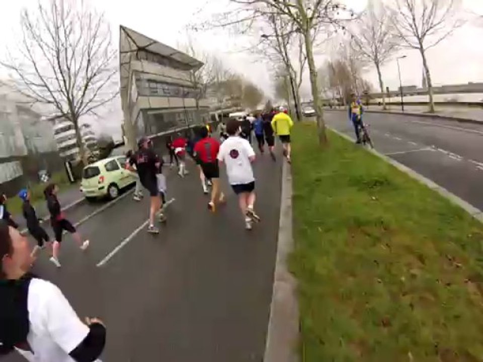 La course de l'inauguration du Pont Chaban-Delmas à Bordeaux, de l'intérieur