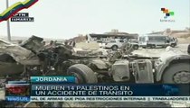 Mueren 14 palestinos en accidente de tránsito