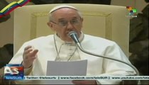 Papa Francisco se reúne con periodistas en el Vaticano