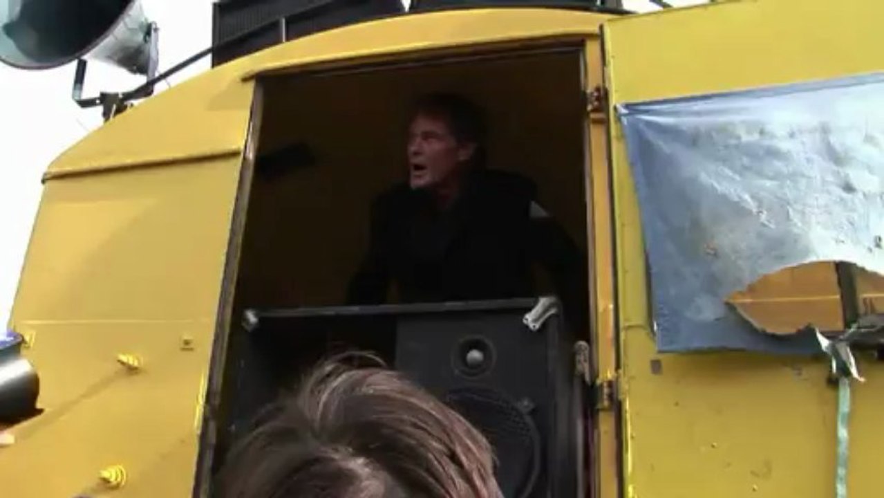 David Hasselhoff à Berlin pour protéger les restes du Mur