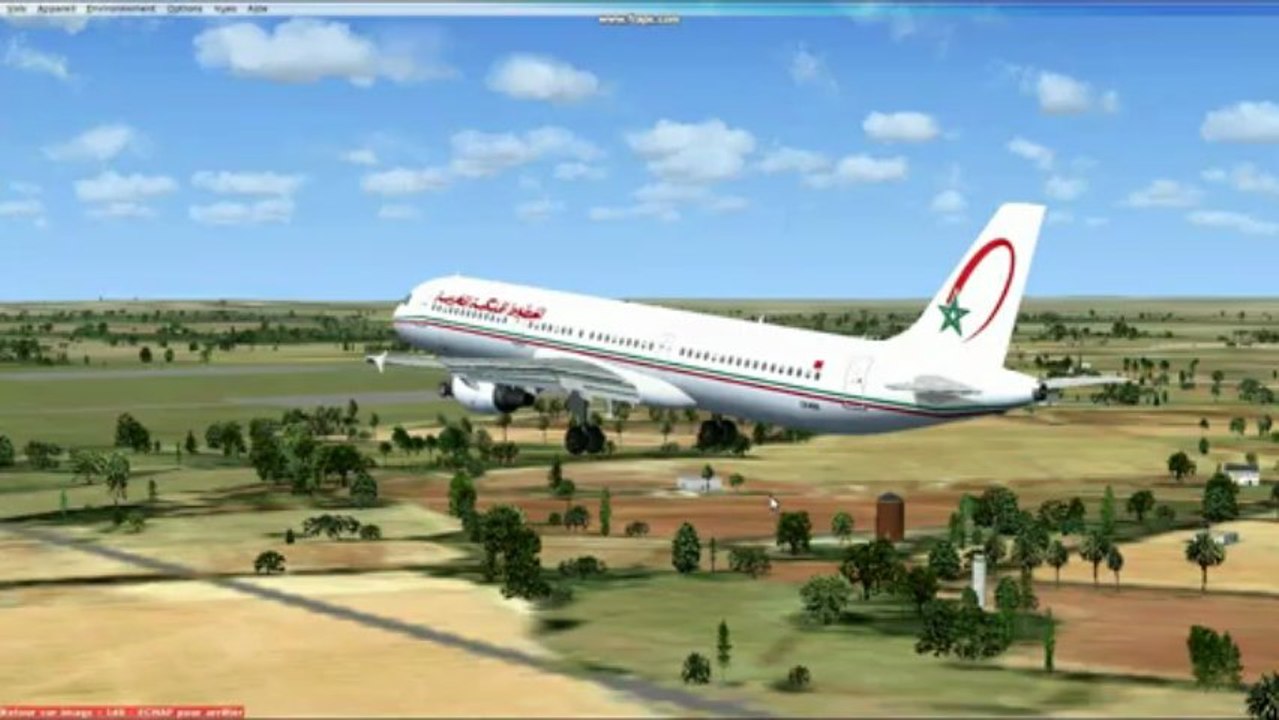 FSX Attérissage Royal Air Maroc Airbus A321 Orly vers Casablanca by Neega Mass