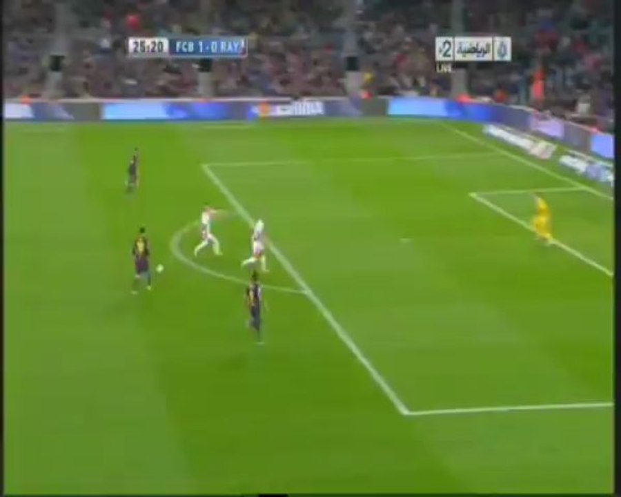 هدف الاول برشلونه 1 - 0 رايو فاليكانو & ديفيد فيا