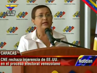 CNE rechazó injerencia de EEUU sobre sistema electoral venezolano