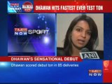 Shikhar Dhawan smashes record debut ton