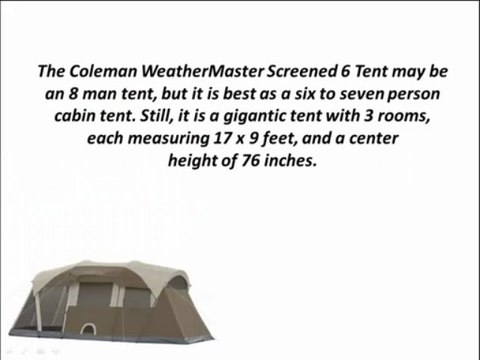 Camp Tent Reviews: Coleman Elite Weathermaster Screened 6 Tent Review