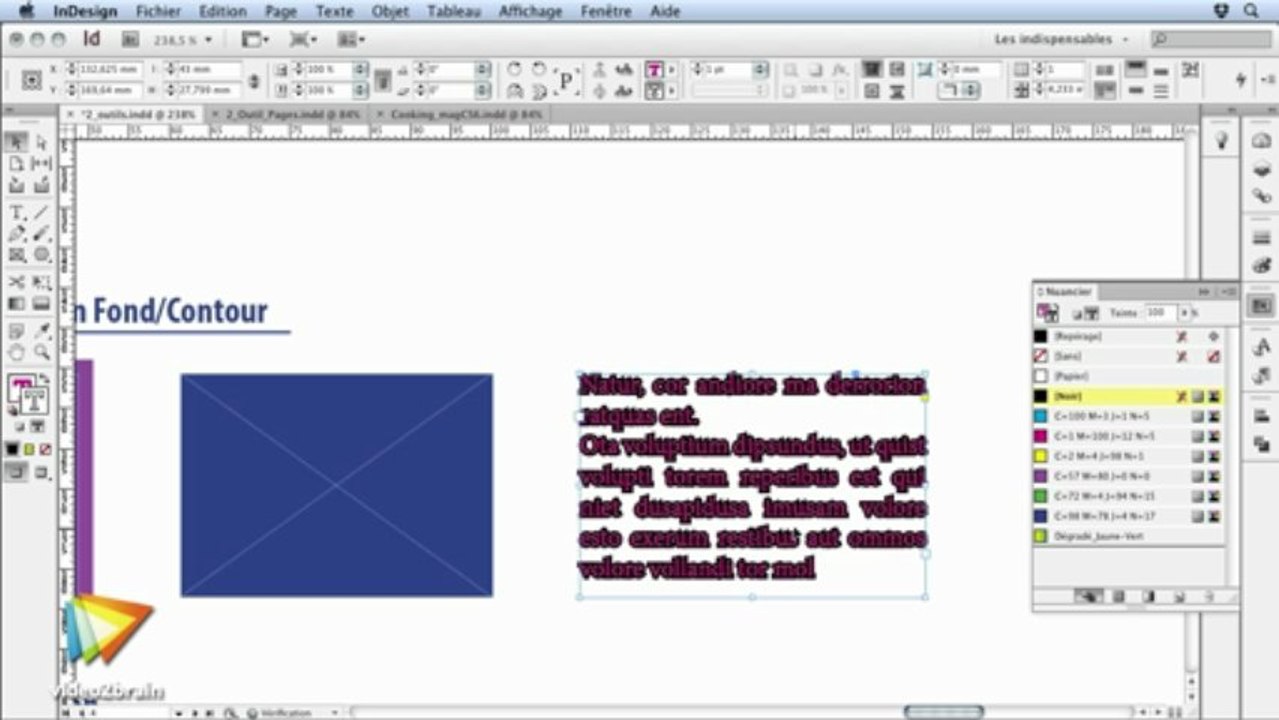 InDesign CS6 : Couleur de fond ou de contour