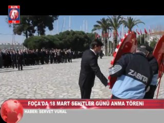 Foça'da 18 Mart Şehitler Günü  Anma Töreni