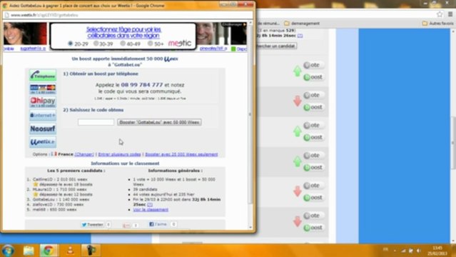 mon site de concours weetix ( je suis organisatrice ).
