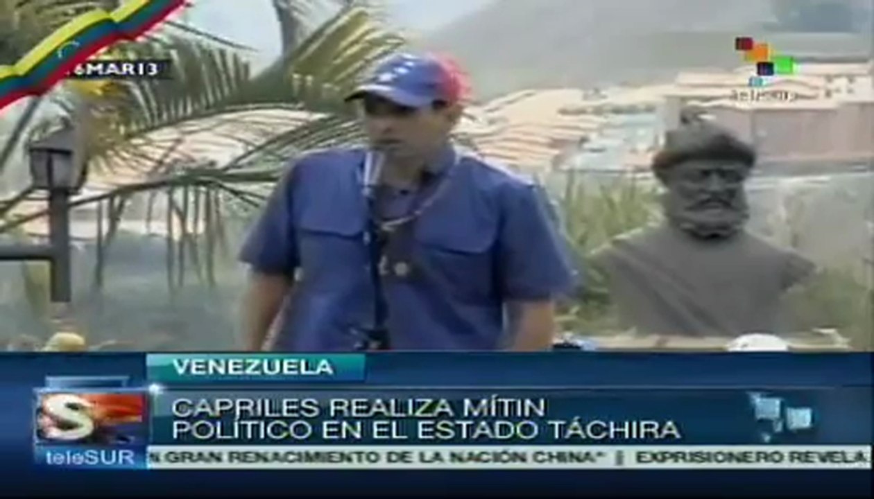 Capriles realiza mitin político en el estado Táchira