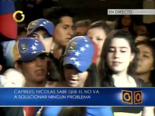Capriles: Nicolás sabe que no va a solucionar ningún problema