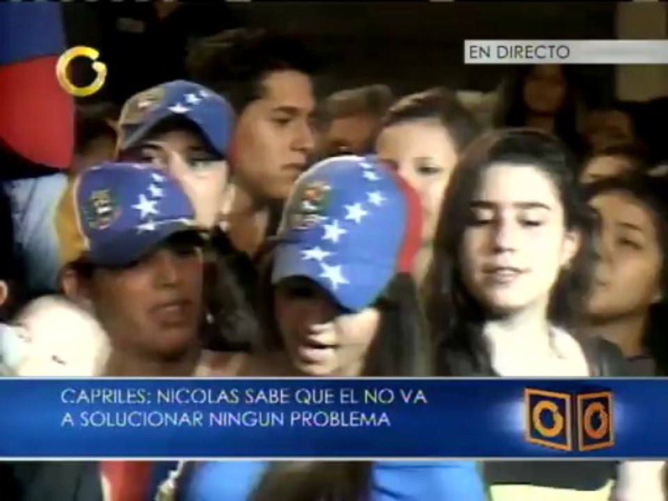 Capriles: Nicolás sabe que no va a solucionar ningún problema