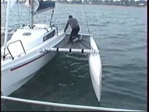 ouverture et fermeture des flotteurs de l'astus 22 sur l'eau