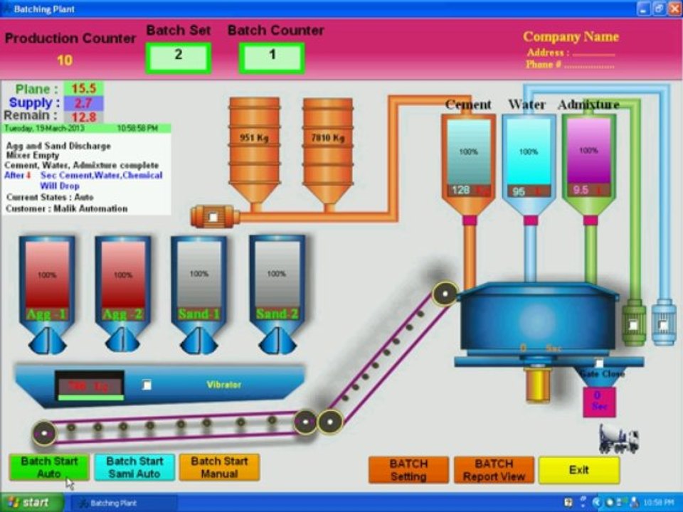 Batching Plant Demo Software