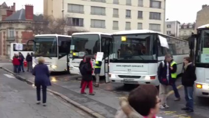 Départ de la manifestation à Reims