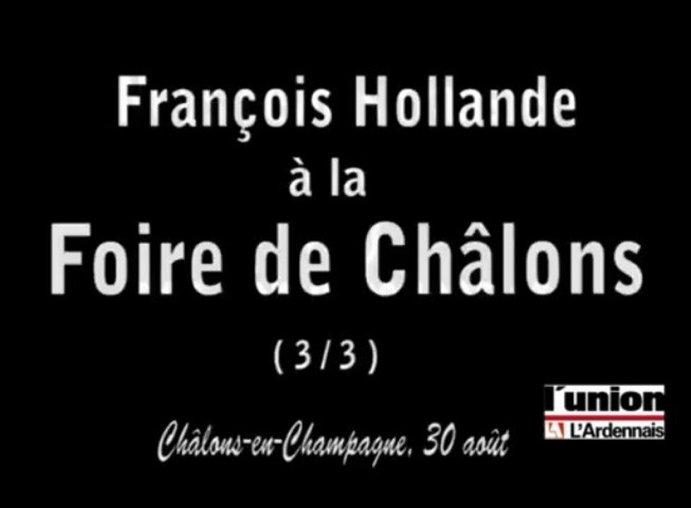 François Hollande à la foire de Châlons