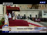 The Gospel in Greek during Pope Francis' inaugural mass
